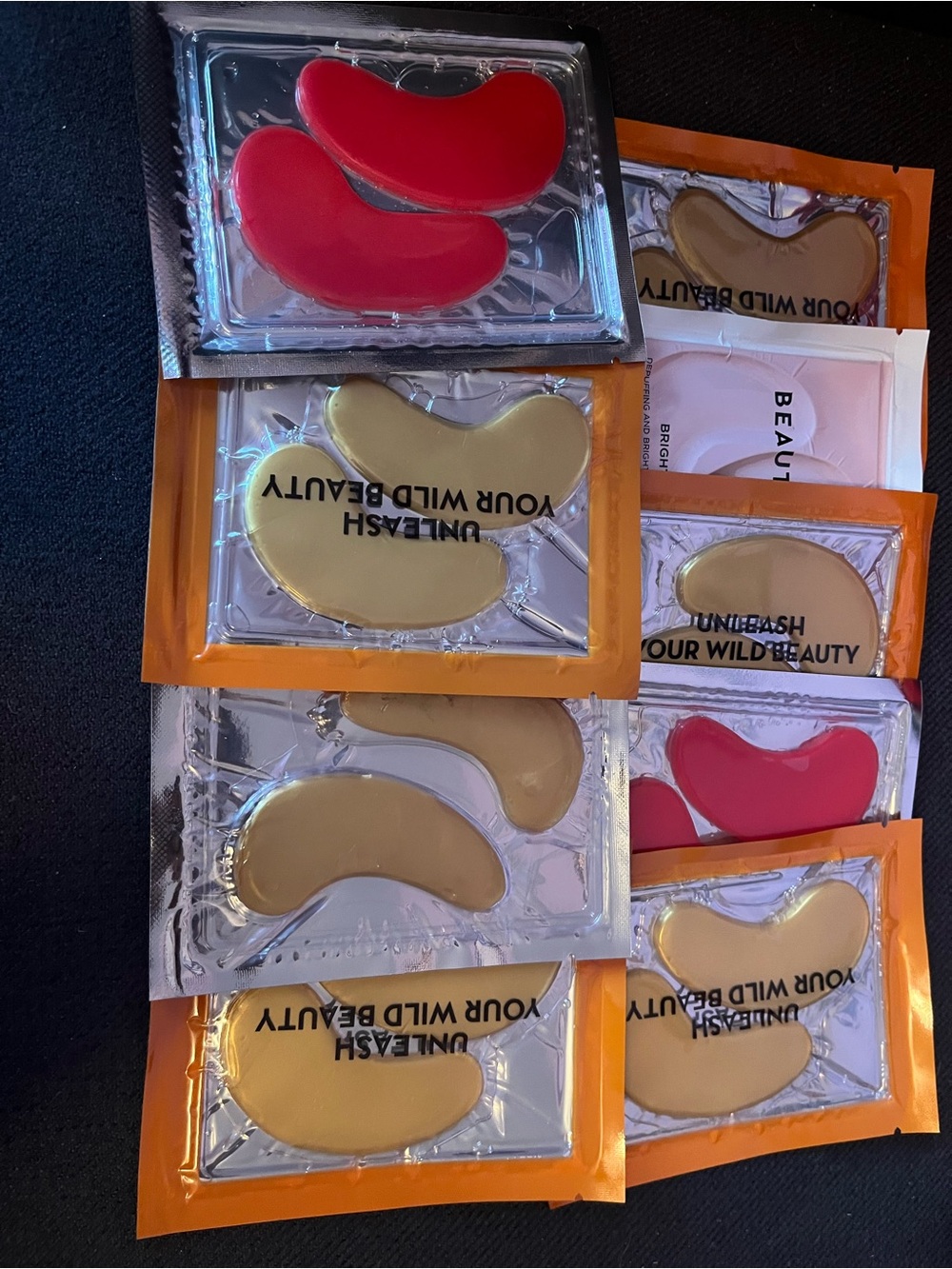 Under Eye Gel Patches - Red & Gold 10 pc